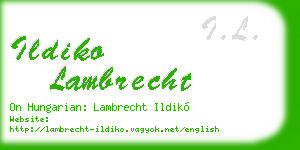 ildiko lambrecht business card
