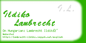 ildiko lambrecht business card